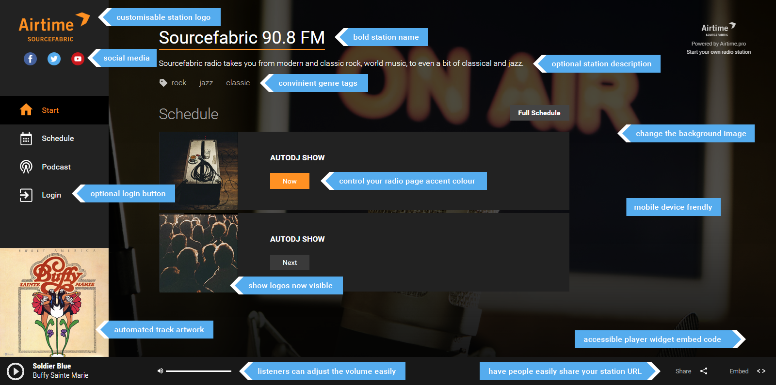 How To Customise Your Airtime Pro Radio Page